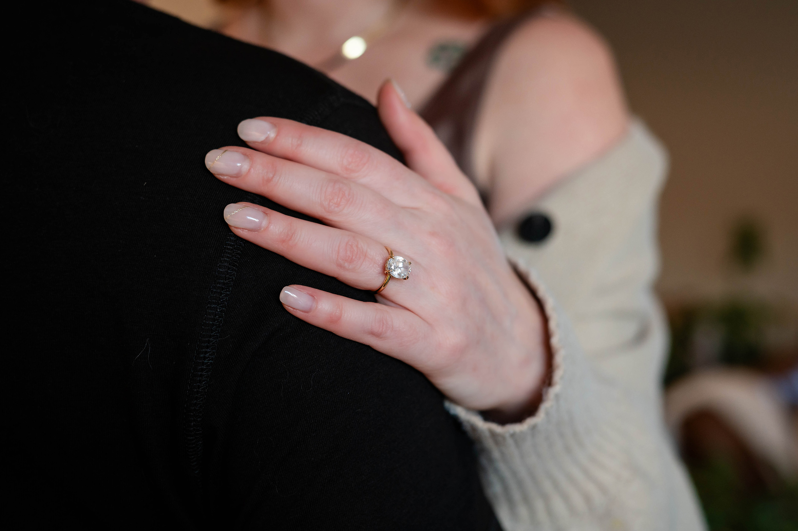 ring shot, wedding ring, people jewelry, Engagement Photos, Indoor Photos, Lifestyle Photographer, Photographer near me, Kitchen, Modern kitchen, newly engaged, yeg photographer, frank Sinatra, 